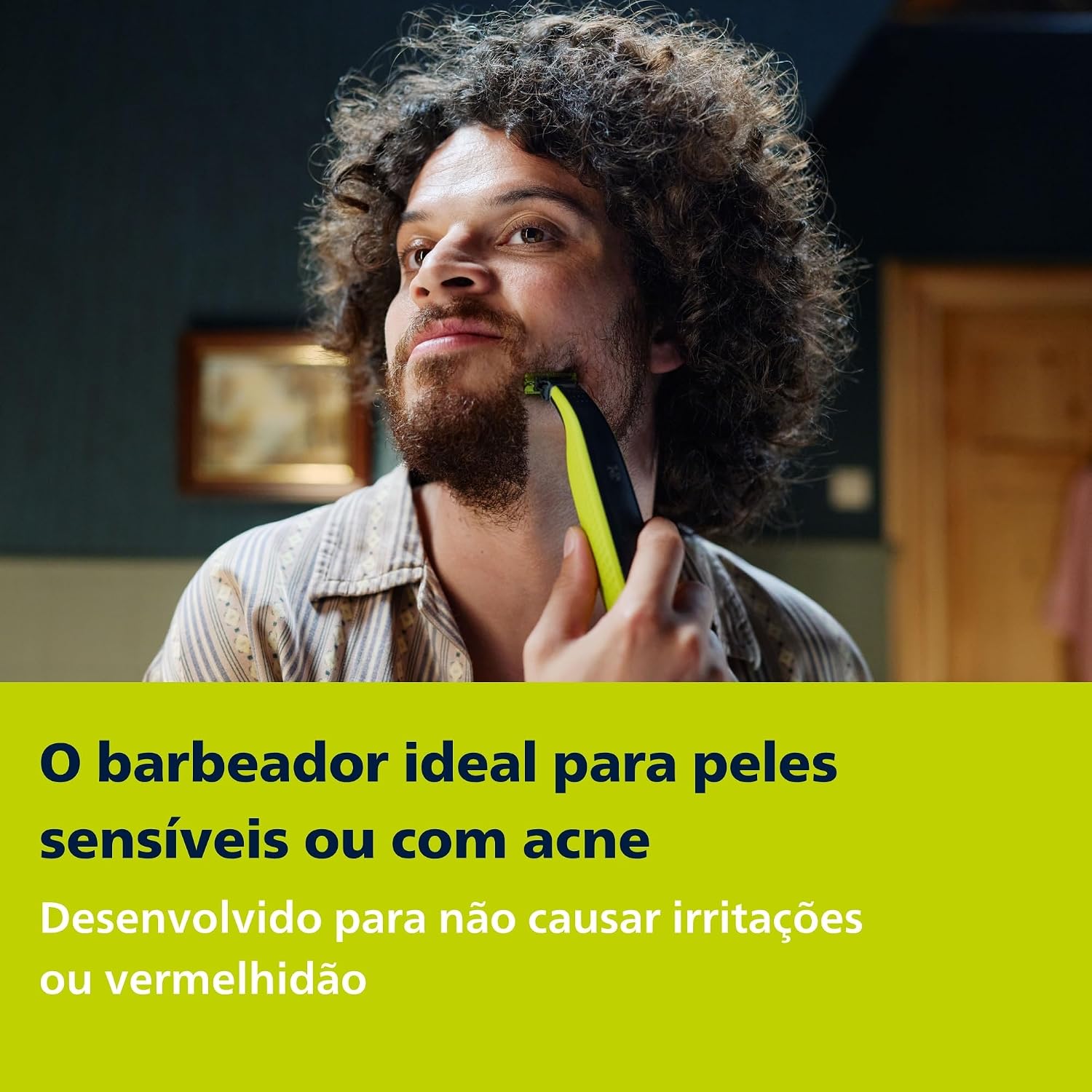 Philips OneBlade Barbeador e Aparador Elétrico: Raspa, Apara e Contorna - Imagem 3