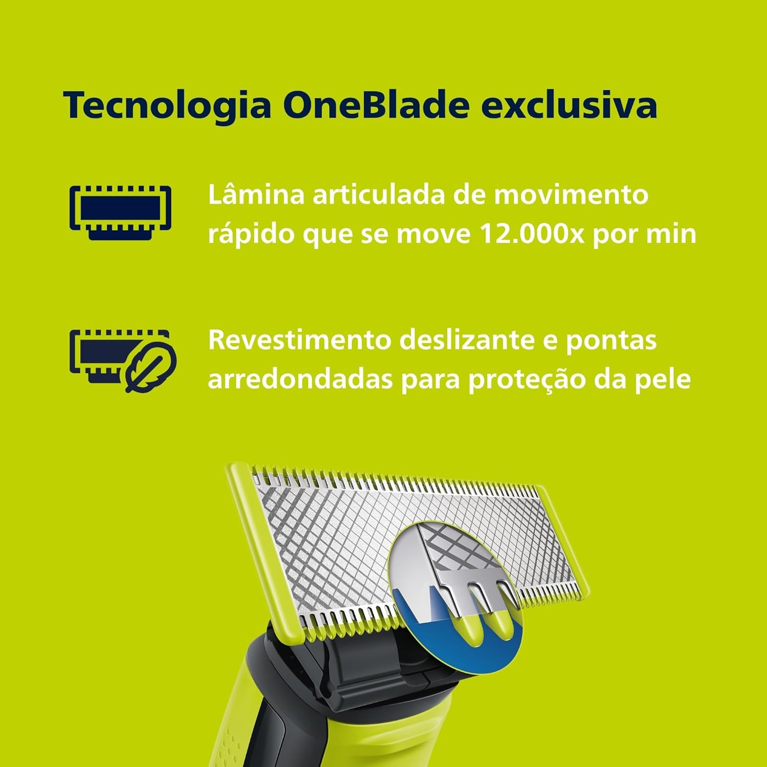 Philips OneBlade Barbeador e Aparador Elétrico: Raspa, Apara e Contorna - Imagem 4