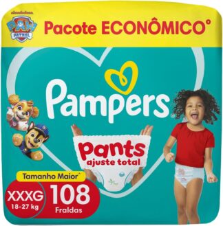 Fralda Pampers Pants Ajuste Total Tamanho XXXG,108 Unidades Fralda Pampers Pants Ajuste Total Tamanho XXXG,108 Unidades