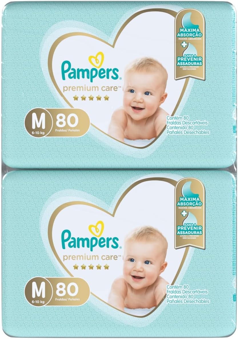 Fralda Pampers Premium Care M - 160 fraldas - Imagem 9