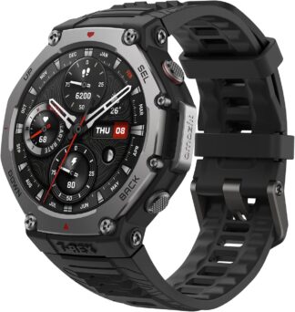 Amazfit T-Rex 3 Relógio Inteligente Robusto/Militar 48mm, GPS, Mapas Offline, Longa Vida da Bateria,328 Pés Resistente à Água, 170 Modos de Fitness/Desporto (preto) Amazfit T-Rex 3 Relógio Inteligente Robusto/Militar 48mm, GPS, Mapas Offline, Longa Vida da Bateria,328 Pés Resistente à Água, 170 Modos de Fitness/Desporto (preto)