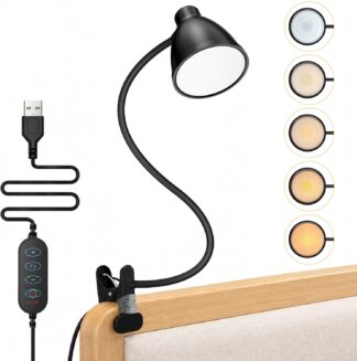 Tobeape Luminária de Mesa LED com Clipe, Luz de Leitura para Livro, Luminária de Leitura Flexível 360° com Pescoço de Ganso, 5 Temperaturas de Cor, 10 Níveis de Brilho, USB, para Estudo e Trabalho Tobeape Luminária de Mesa LED com Clipe, Luz de Leitura para Livro, Luminária de Leitura Flexível 360° com Pescoço de Ganso, 5 Temperaturas de Cor, 10 Níveis de Brilho, USB, para Estudo e Trabalho