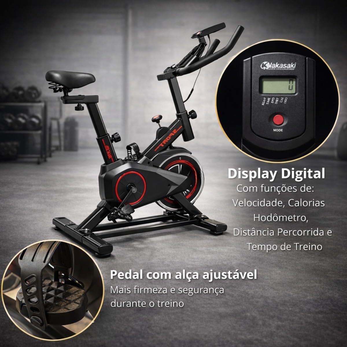 Bike Ergometrica Bicicleta Ergometrica Bike Spinning Silenciosa Vertical Modelo Premium - Imagem 4