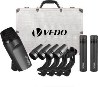 VEDO Kit de Microfone Dinâmico para Bateria 7 Peças – Microfones para Bumbo, Tom/Caixa e Pratos – Conjunto Completo em Metal para Gravação Profissional e Performances ao Vivo com Alta VEDO Kit de Microfone Dinâmico para Bateria 7 Peças – Microfones para Bumbo, Tom/Caixa e Pratos – Conjunto Completo em Metal para Gravação Profissional e Performances ao Vivo com Alta