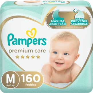 Fralda Pampers Premium Care M – 160 fraldas Fralda Pampers Premium Care M – 160 fraldas