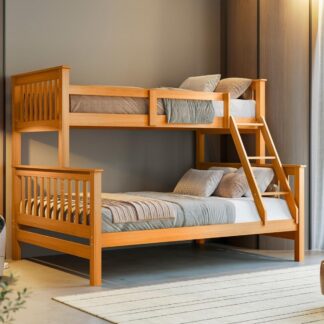Beliche C/Cama Casal/Solteiro Madeira Maciça Woodstore Mel Beliche C/Cama Casal/Solteiro Madeira Maciça Woodstore Mel