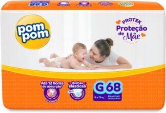 Fralda Pom Pom Protek Proteção de Mãe Hiper G 68 Unidades Fralda Pom Pom Protek Proteção de Mãe Hiper G 68 Unidades