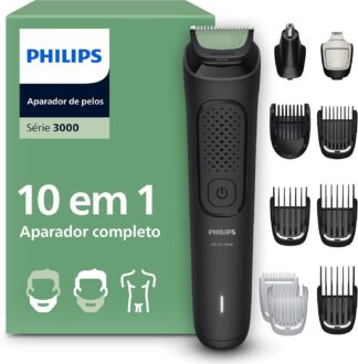 Philips Aparador e Barbeador Elétrico Série 3000 All-in-One 10 em 1 Philips Aparador e Barbeador Elétrico Série 3000 All-in-One 10 em 1