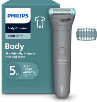 Philips Aparador e Raspador de Pelos Corporais Masculino À Prova d’Água com Bateria Recarregável, Bivolt – BG3470/15