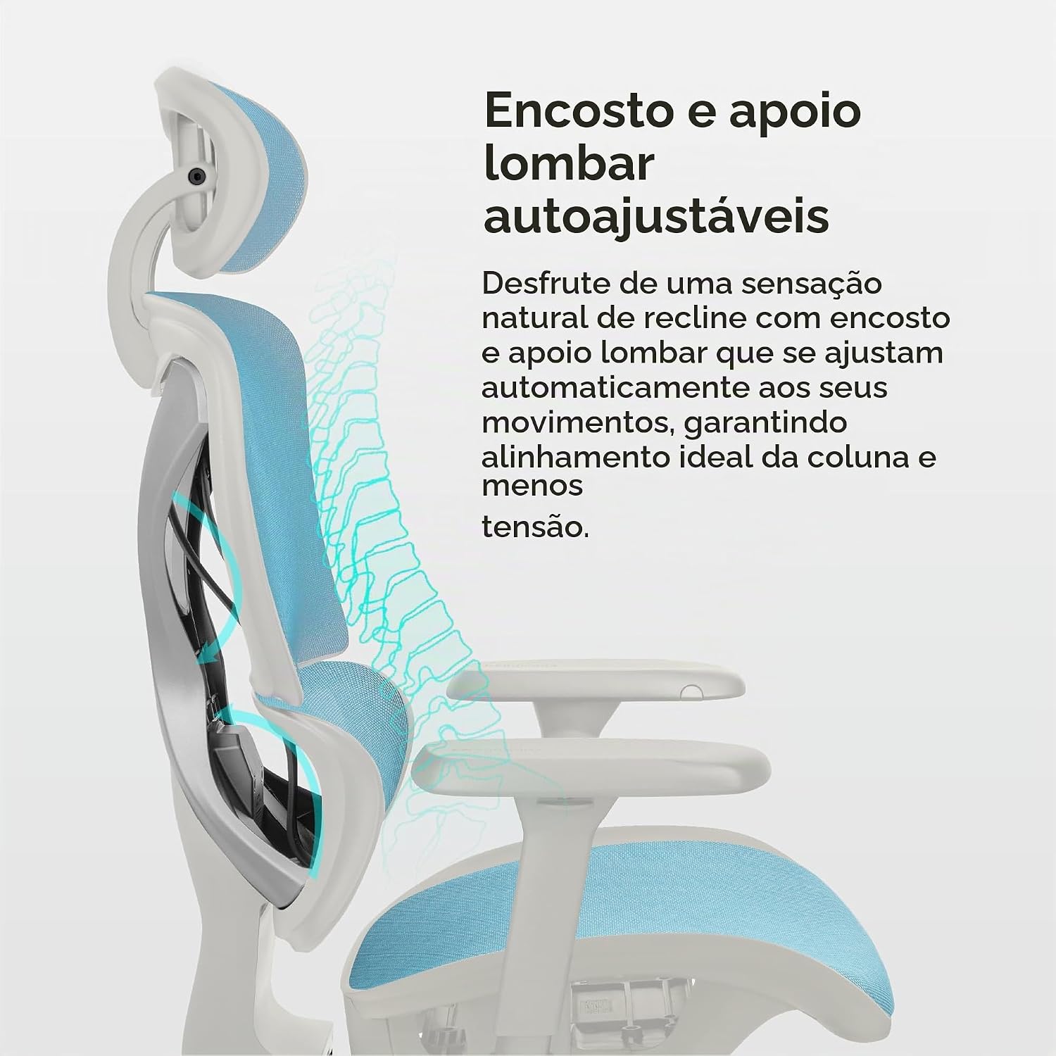 Cadeira Ergonômica XTC Chroma Azul/Preto ThunderX3 - Imagem 3