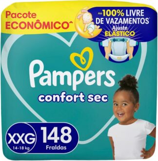 Fralda Pampers Confort Sec Tamanho XXG 148 Unidades Fralda Pampers Confort Sec Tamanho XXG 148 Unidades