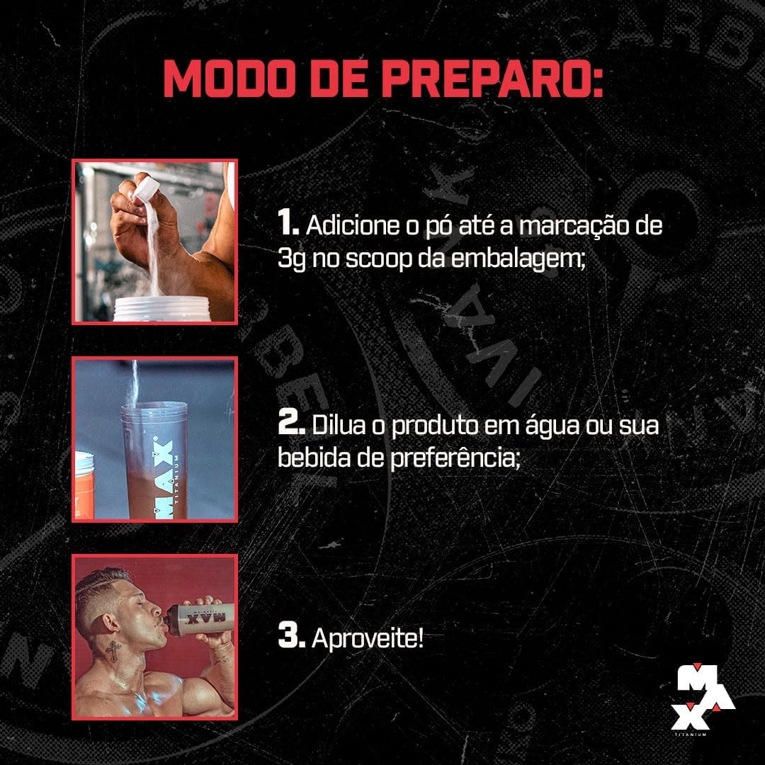 MAX TITANIUM CREATINA 300 GR MONOHIDRATADA - Imagem 5