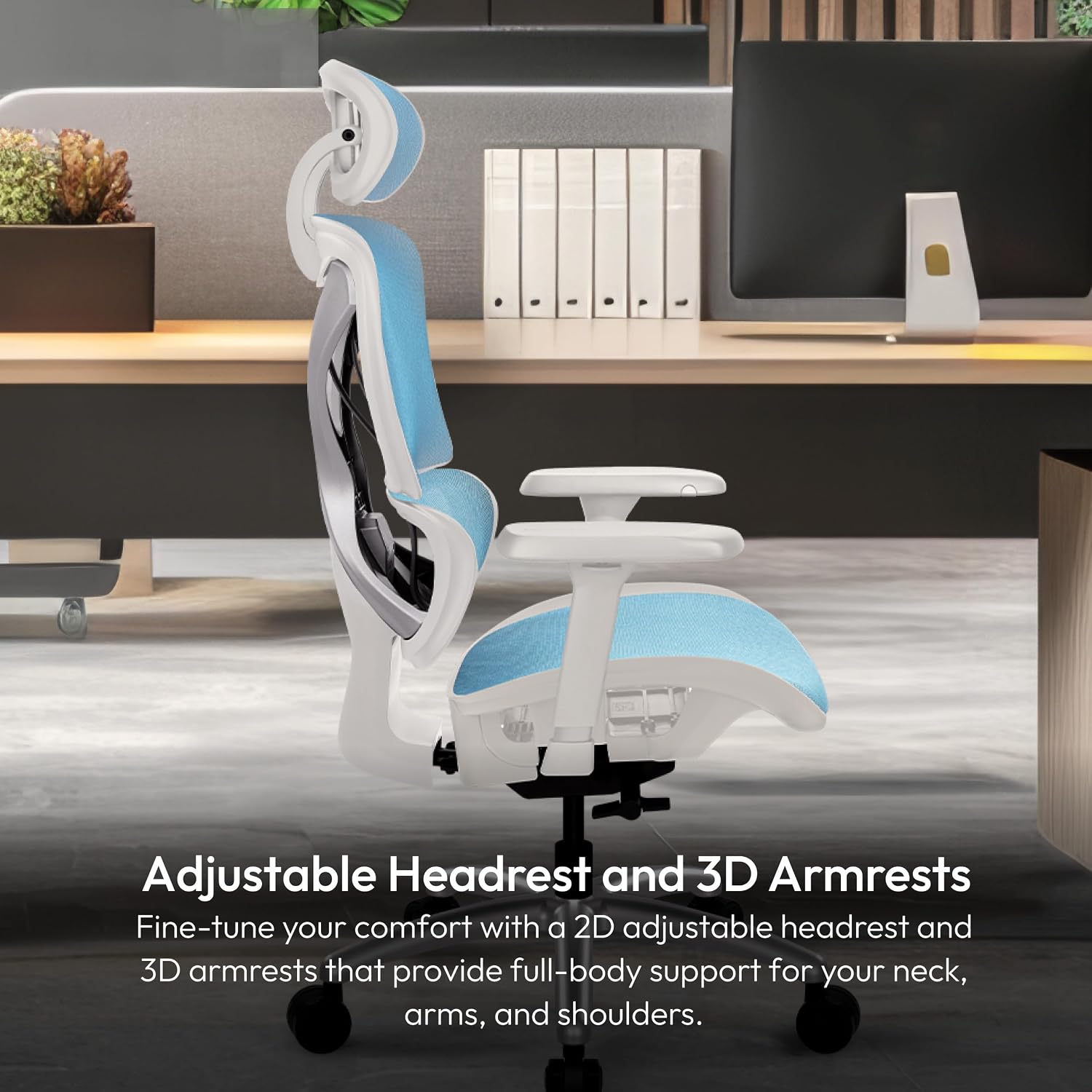 Cadeira Ergonômica XTC Chroma Azul/Branco ThunderX3 - Imagem 6