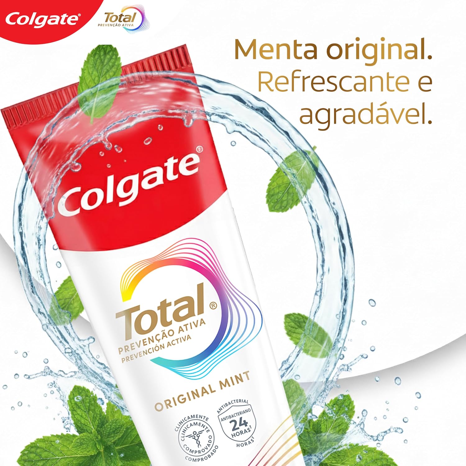 Colgate Total Original Mint Creme Dental com Flúor, 2x180g - Imagem 5