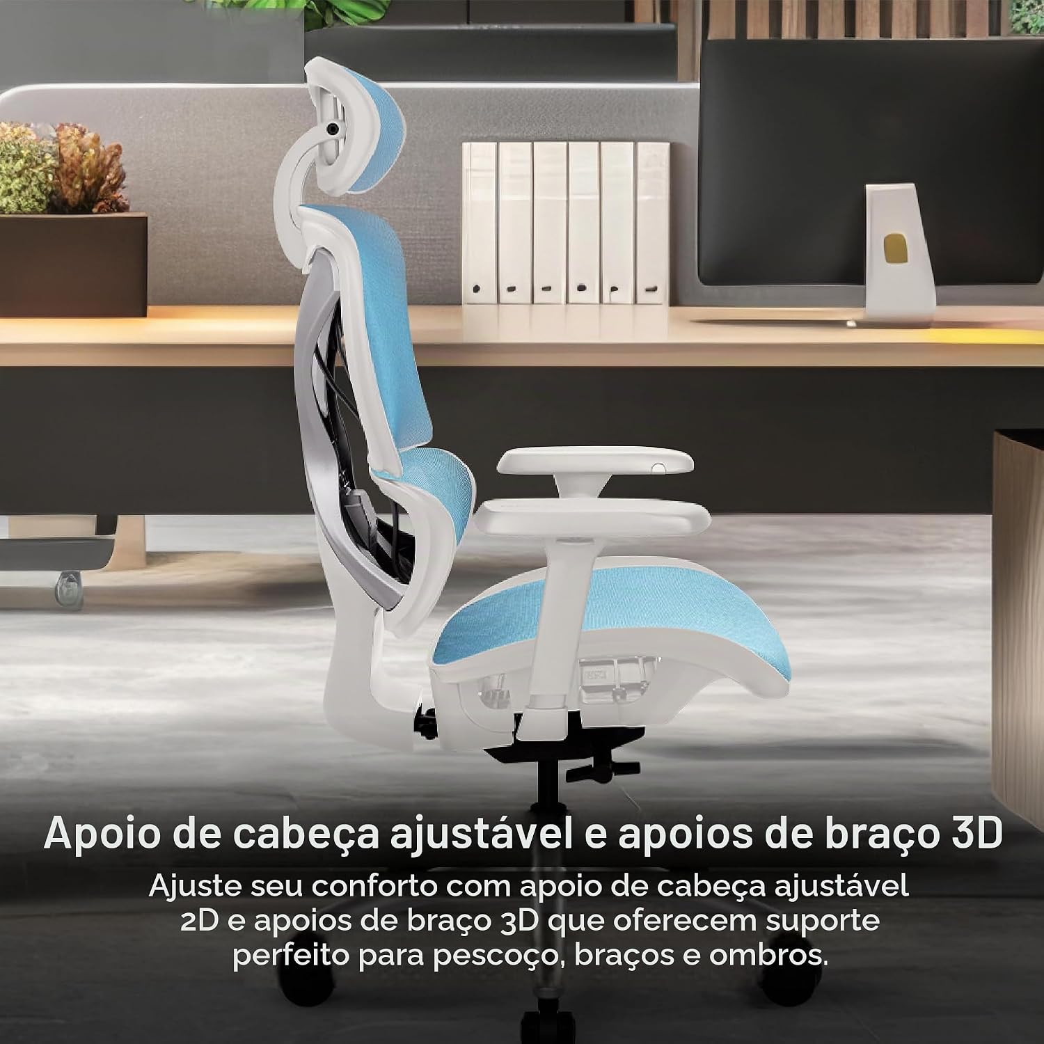 Cadeira Ergonômica XTC Chroma Azul/Preto ThunderX3 - Imagem 5