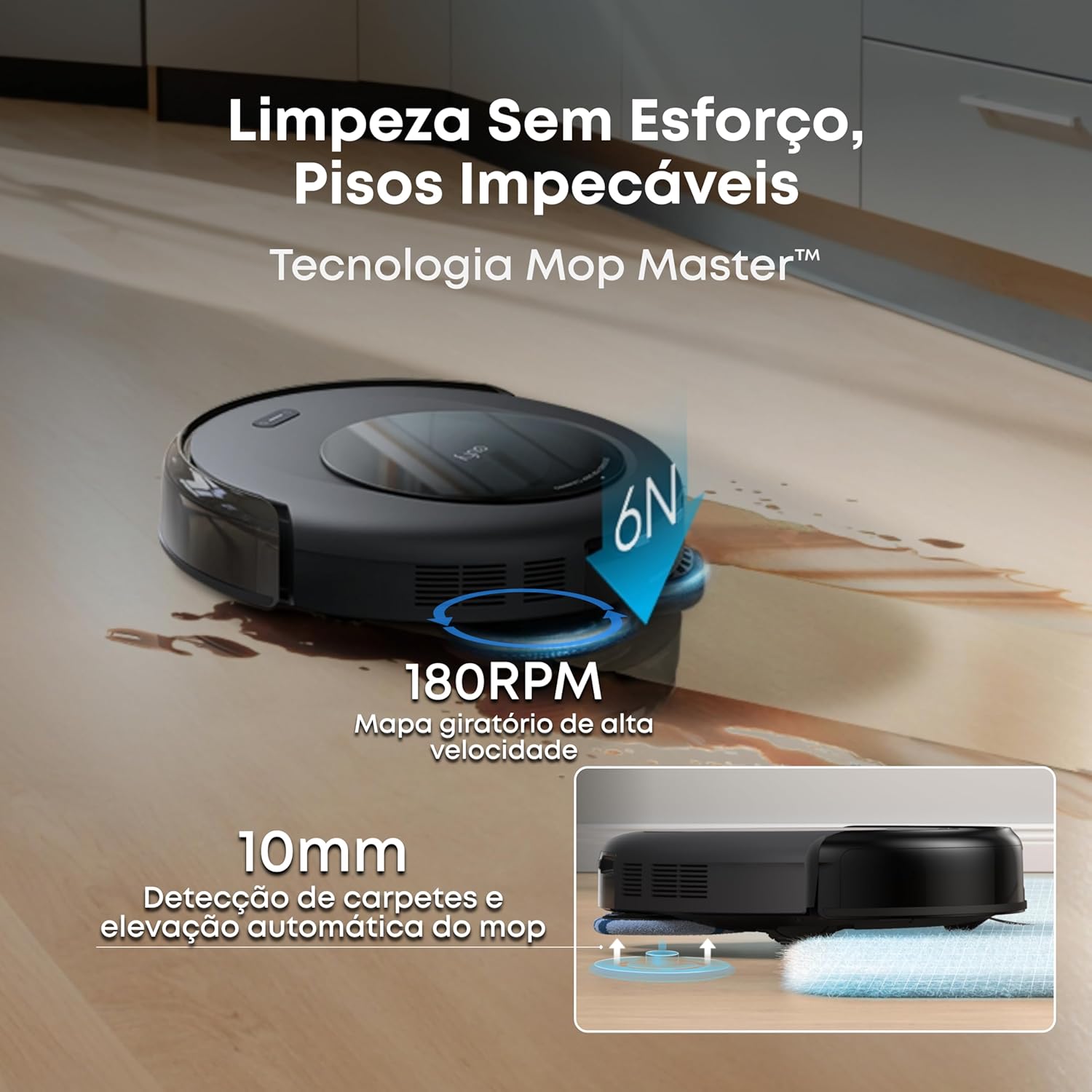eufy C20 Omni Robô Aspirador e Passa Pano,Autolimpante,Navegação Laser,220V - Imagem 3