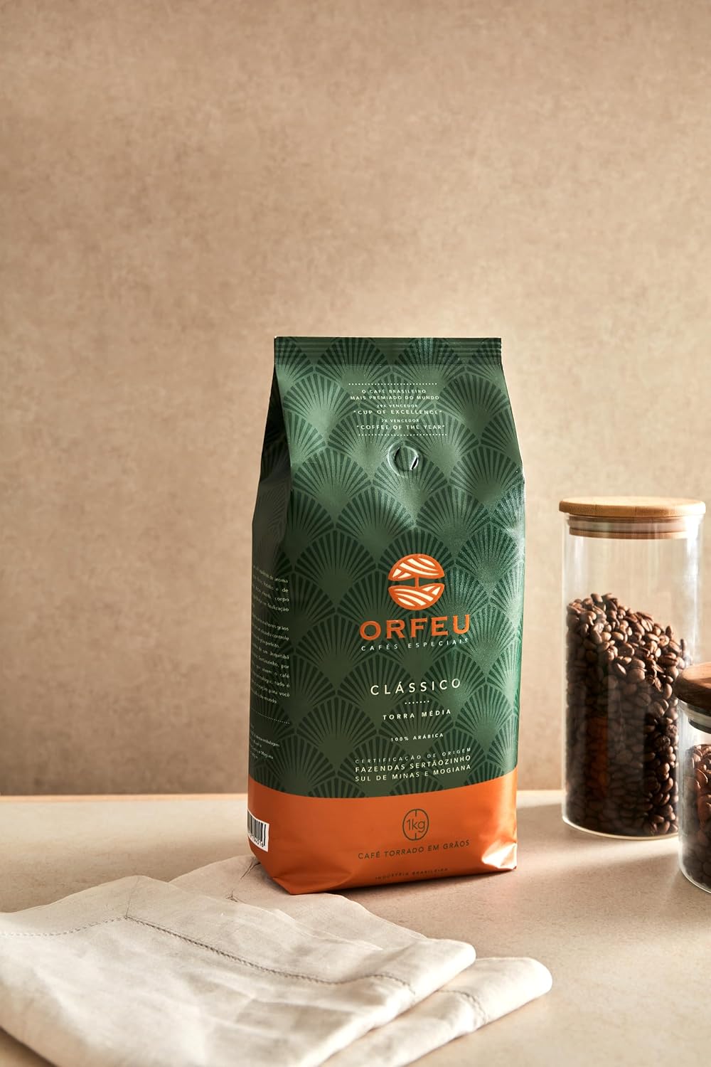 Orfeu Café Clássico em Grãos, 100% Arabica, Torra Média, 1kg - Imagem 7
