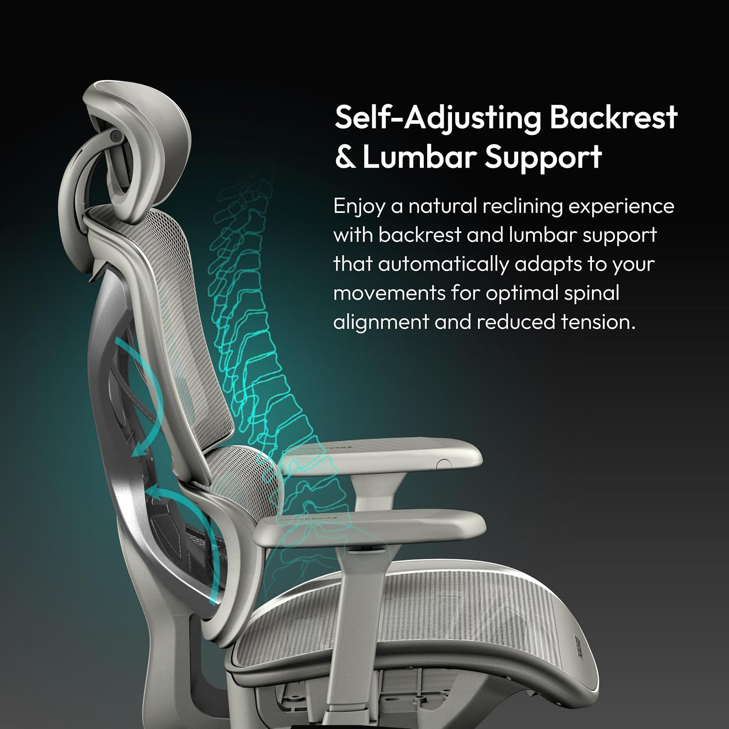 Cadeira Ergonômica XTC Mesh Cinza ThunderX3 - Imagem 4