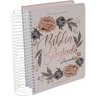 Bíblia Jornada NAA, Letra Regular, com mapa, Capa Espiral Floral: Nova Almeida Atualizada (NAA)
