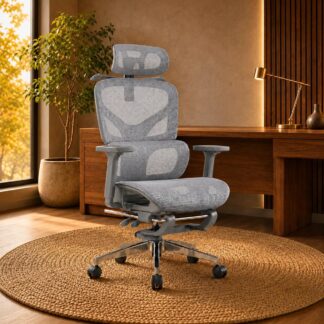 Cadeira de Escritório Ergonômica Soberano Cinza 200kg