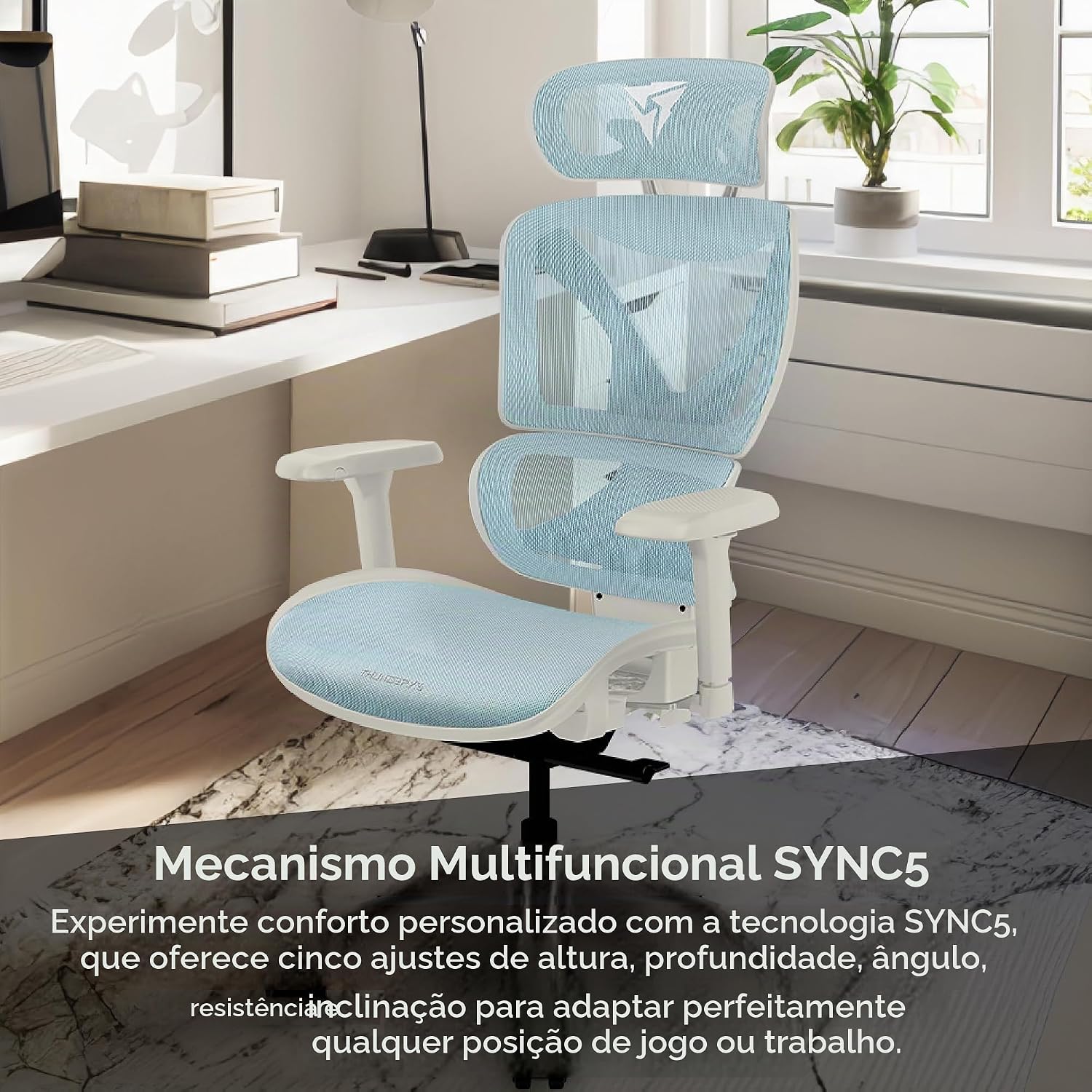 Cadeira Ergonômica XTC Chroma Azul/Preto ThunderX3 - Imagem 2
