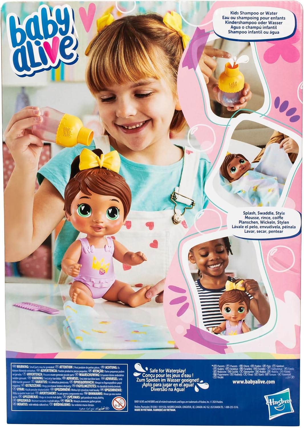 Baby Alive, Boneca, Bebê Shampoo, Sophia Sparkle - Cabelos Castanhos - Imagem 13
