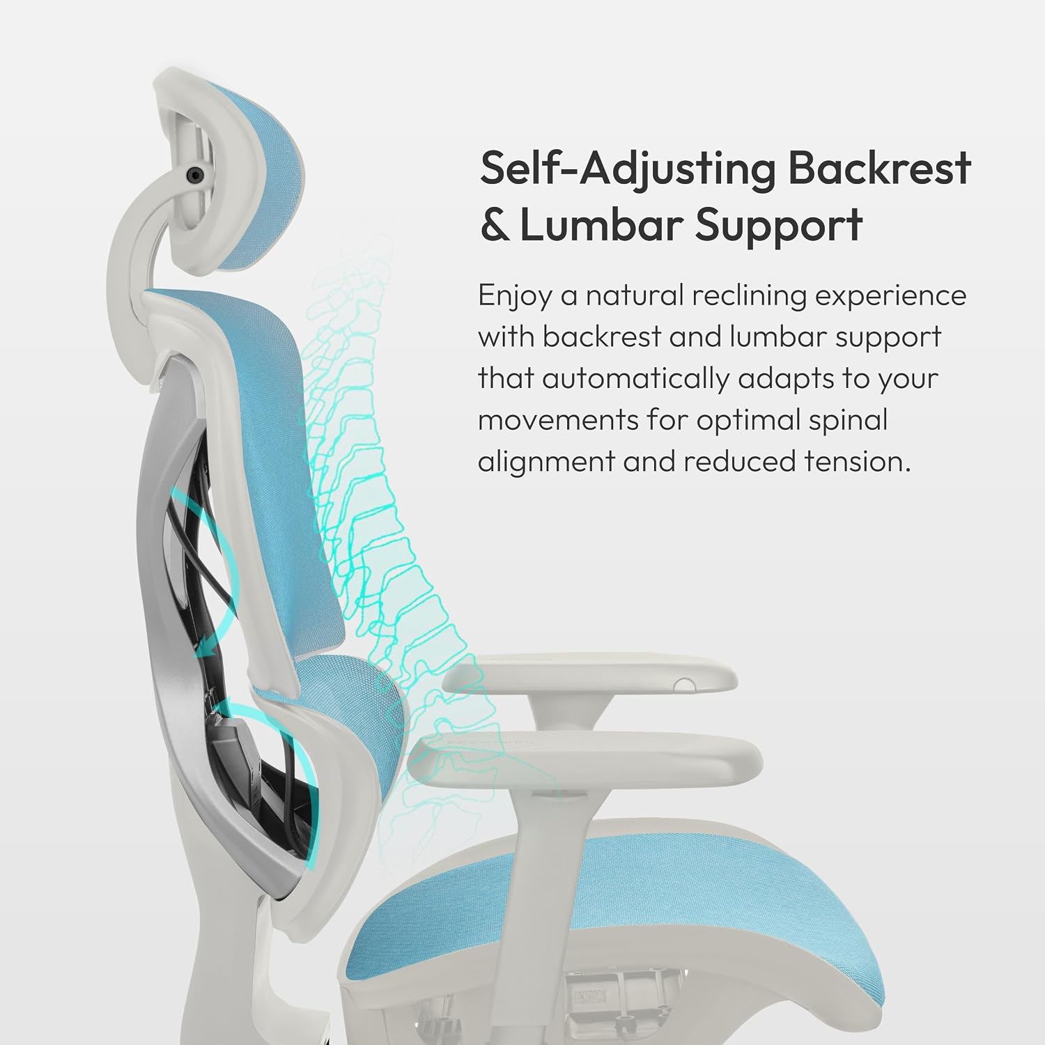 Cadeira Ergonômica XTC Chroma Azul/Branco ThunderX3 - Imagem 4