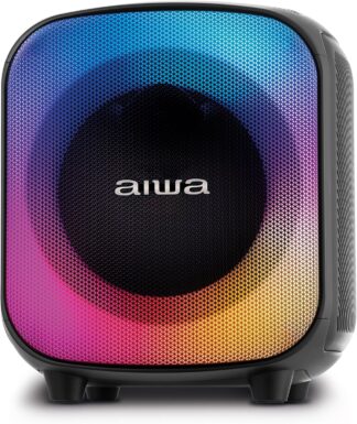 Caixa de Som PartyBox AIWA PB-07 Bluetooth 8H RGB USB TWS Preto Caixa de Som PartyBox AIWA PB-07 Bluetooth 8H RGB USB TWS Preto