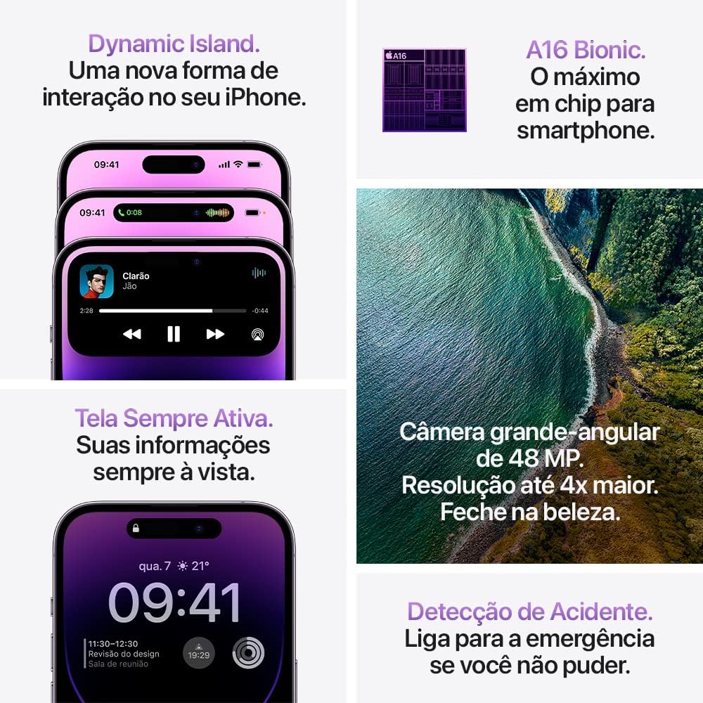 Apple iPhone 14 Pro (512 GB) – Preto-espacial (Seminovo) - Imagem 5