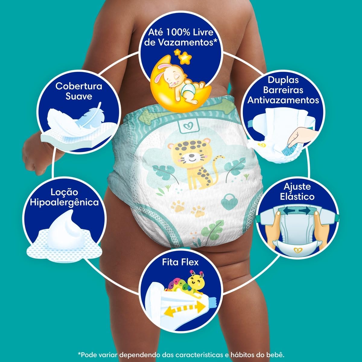 Fralda Pampers Confort Sec Tamanho G, 92 Unidades - Imagem 2