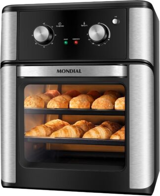 MONDIAL Fritadeira Air Fryer Forno Oven Analógica 12L, Preto, 2200W, 220V – AFON-12L-AB