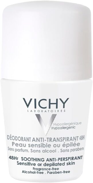 Vichy Desodorante Peles Sensíveis Roll on 48H 50ml, Branco