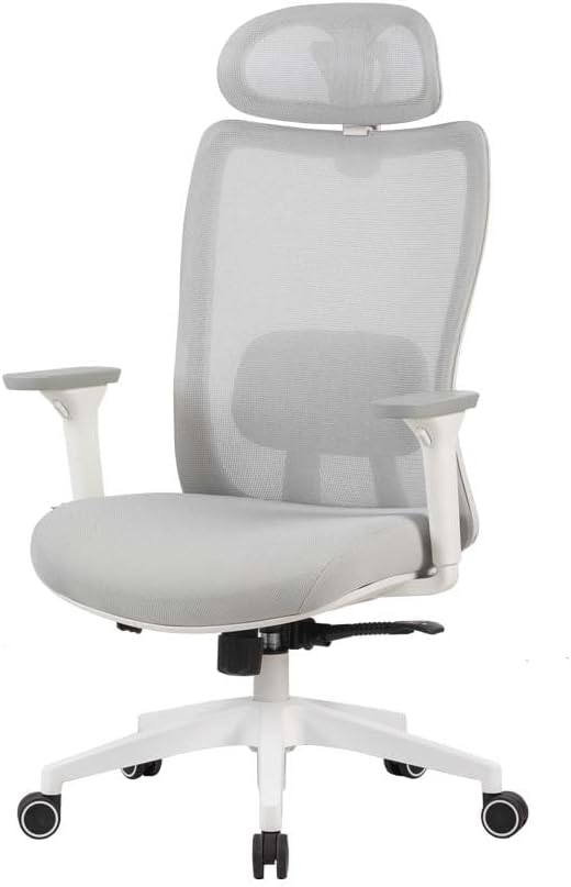 Cadeira Ergonômica Elements Astra Pro Cinza e Branca - Imagem 2