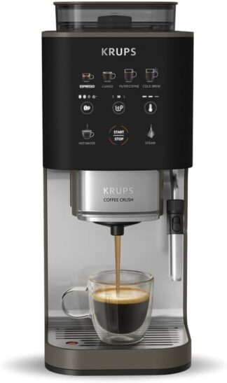 Máquina de Café Automática Krups Coffee Crush CCE1, Moagem na Hora, 15 Bares, Super Compacta, 5 Níveis de Moagem, Multibebidas (Espresso, Lungo, Cold Brew, Cappuccino), Painel Intuitivo, 127V Máquina de Café Automática Krups Coffee Crush CCE1, Moagem na Hora, 15 Bares, Super Compacta, 5 Níveis de Moagem, Multibebidas (Espresso, Lungo, Cold Brew, Cappuccino), Painel Intuitivo, 127V
