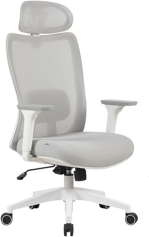 Cadeira Ergonômica Elements Astra Pro Cinza e Branca