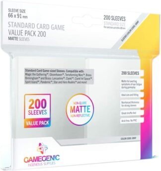 Gamegenic Matte Standard Card Game Sleeve Value Pack 200