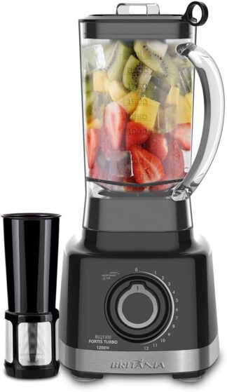Liquidificador Turbo, Blq1300p, 1400W, 3L, Chumbo, 127v, Britânia