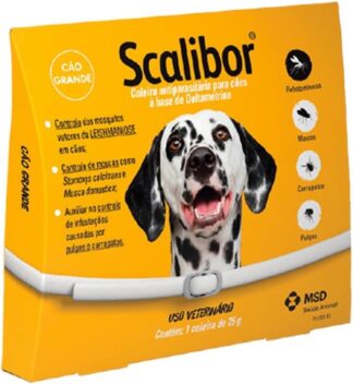 Scalibor® 25g – Coleira Antiparasitária contra mosquitos vetores da Leishmaniose – Cães porte grande 65cm – MSD Saúde Animal