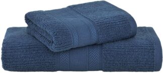 Buddemeyer Jogo de Toalhas Melissa Extra Soft Banho Azul Marinho 2 pçs