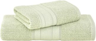 Buddemeyer Jogo de Toalhas Melissa Extra Soft Banho Verde Claro 2 pçs