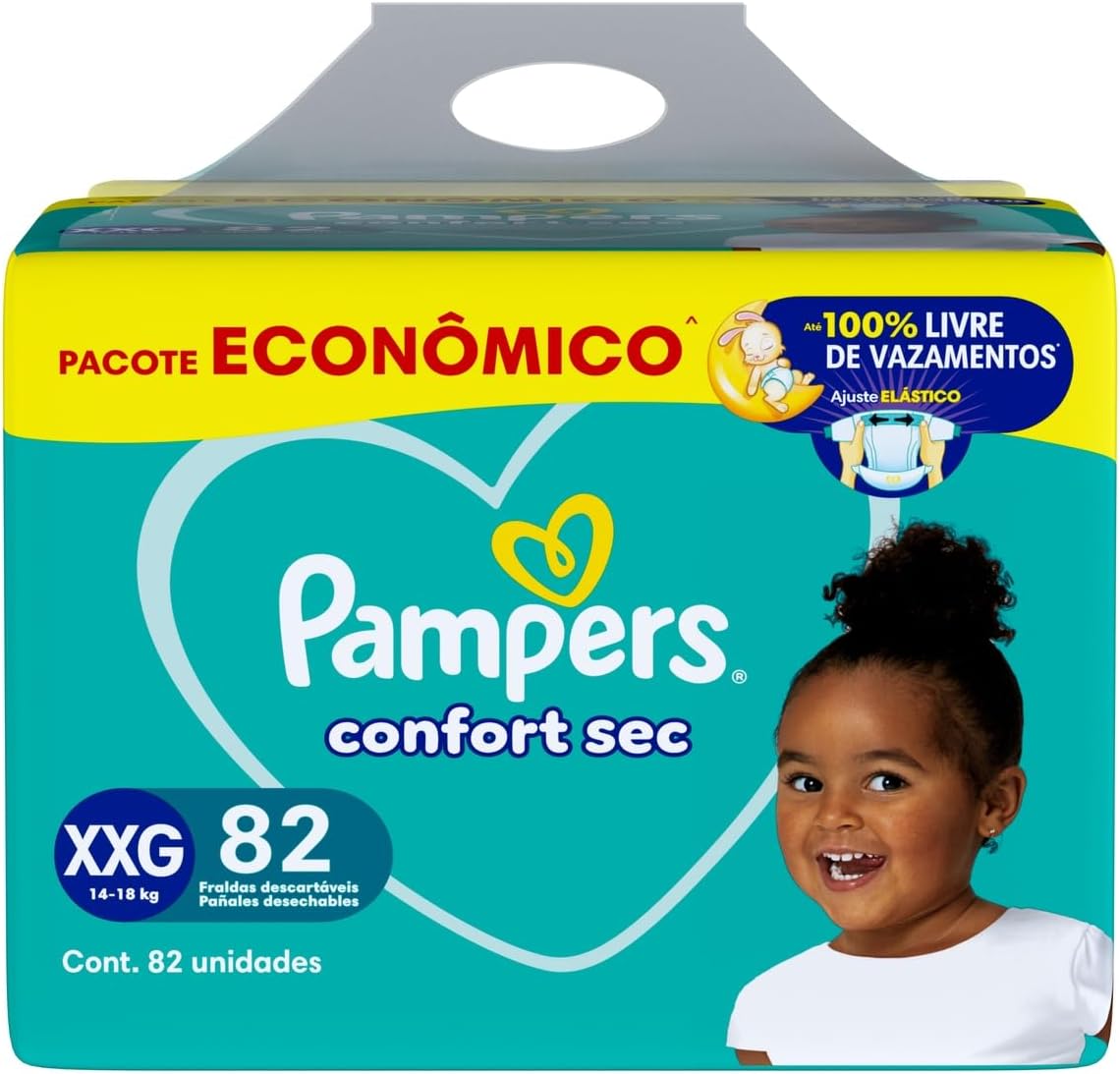 Fralda Pampers Confort Sec Tamanho XXG, 82 Unidades - Imagem 8