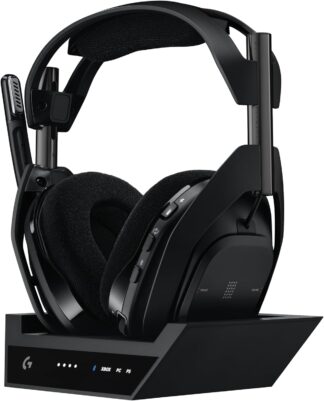 Headset Gamer Sem Fio Logitech G Astro A50 X LIGHTSPEED + Base Station, Com Conexão Bluetooth e HDMI 2.1 Passthru, Tecnologia PLAYSYNC, Compatível Com Xbox Series X|S, PlayStation, PC/Mac – Preto