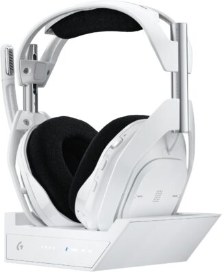 Headset Gamer Sem Fio Logitech G Astro A50 X LIGHTSPEED + Base Station, Com Conexão Bluetooth e HDMI 2.1 Passthru, Tecnologia PLAYSYNC, Compatível Com Xbox Series X|S, PlayStation, PC/Mac – Branco