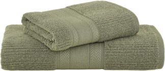 Buddemeyer Jogo de Toalhas Melissa Extra Soft Banho Verde Escuro 2 pçs