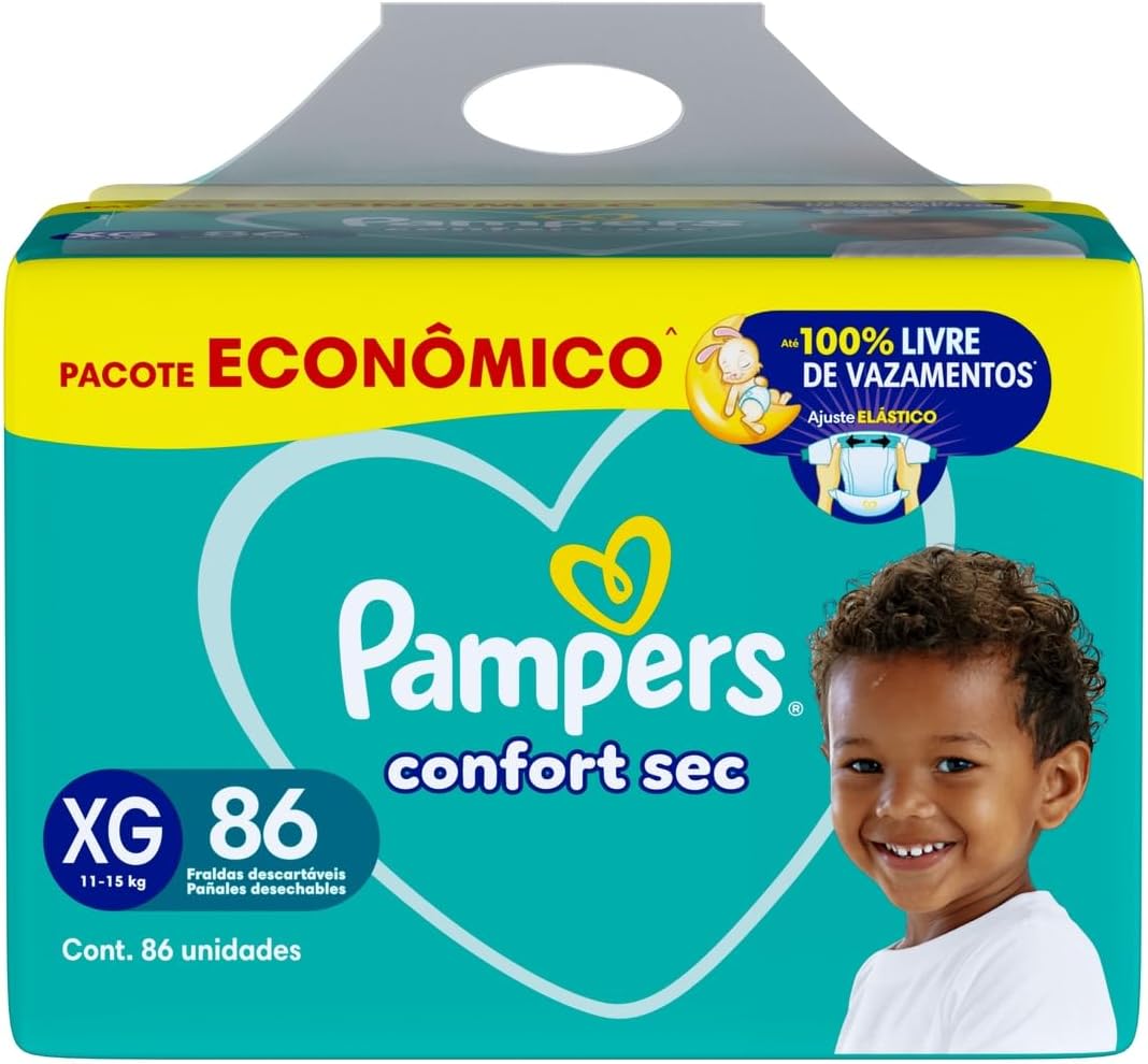 Fralda Pampers Confort Sec Tamanho XG, 86 Unidades - Imagem 8