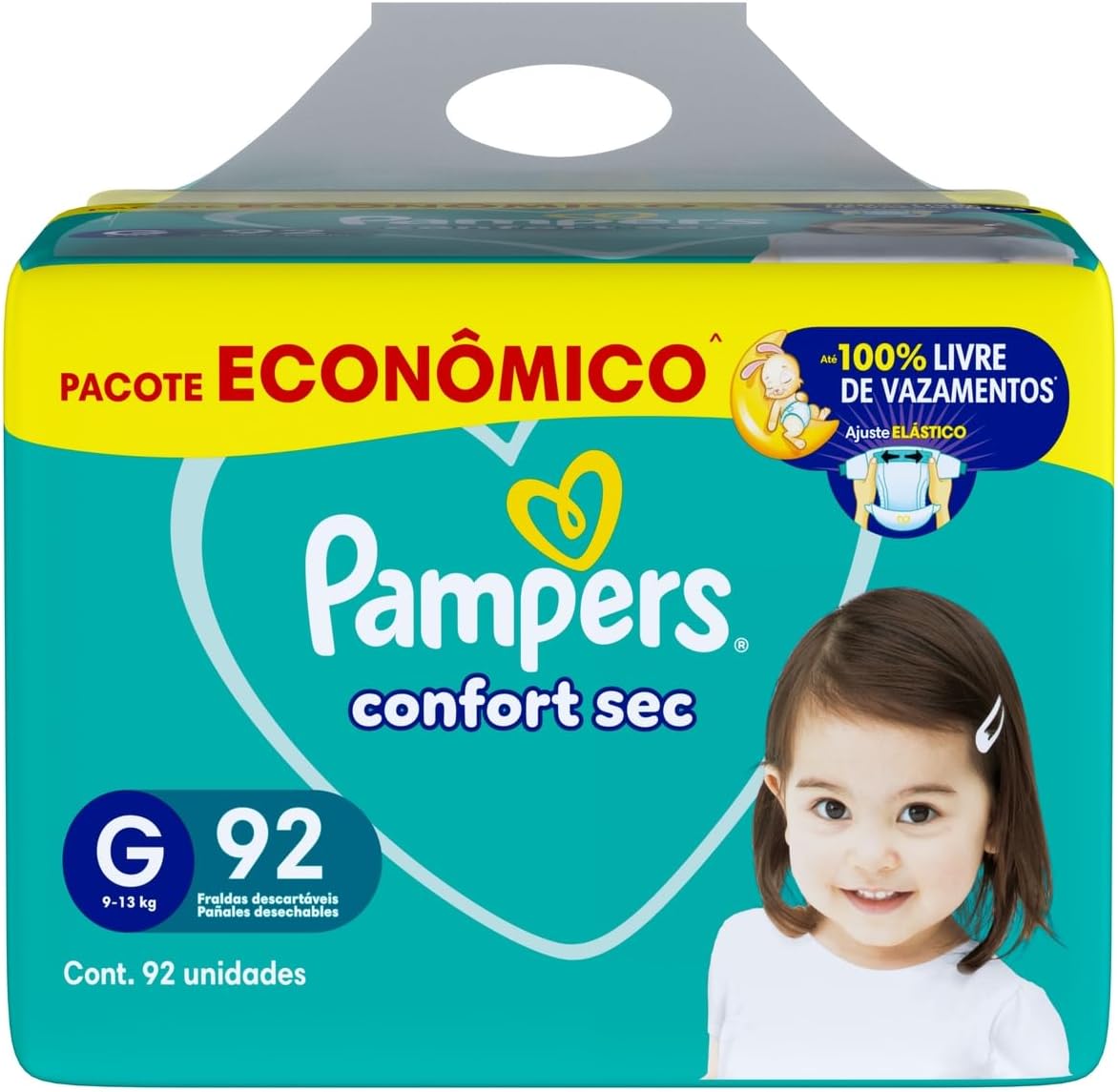 Fralda Pampers Confort Sec Tamanho G, 92 Unidades - Imagem 8