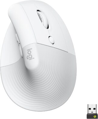 Mouse Sem Fio Logitech Lift Vertical com Design Ergonômico para Redução de Tensão Muscular, Cliques Silenciosos, Conexão Bluetooth ou USB Logi Bolt, Compatível com Windows/macOS/iPadOS – Branco Mouse Sem Fio Logitech Lift Vertical com Design Ergonômico para Redução de Tensão Muscular, Cliques Silenciosos, Conexão Bluetooth ou USB Logi Bolt, Compatível com Windows/macOS/iPadOS – Branco