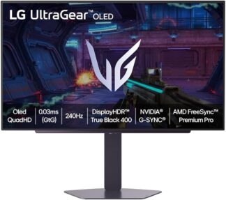 LG UltraGear Monitor Gamer OLED 27″ OLED 240Hz 0.03ms (GtG) QHD 2K (2560×1440) HDR True Black 400 NVIDIA G-SYNC AMD FreeSync Premium Pro VESA AdaptiveSync, Preto – 27GX704A LG UltraGear Monitor Gamer OLED 27″ OLED 240Hz 0.03ms (GtG) QHD 2K (2560×1440) HDR True Black 400 NVIDIA G-SYNC AMD FreeSync Premium Pro VESA AdaptiveSync, Preto – 27GX704A