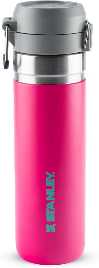 Stanley – Garrafa de água térmica Quick Flip, isolada em aço inoxidável para bebidas quentes e frias, resistente a fugas, 710 ml, Passion Pink