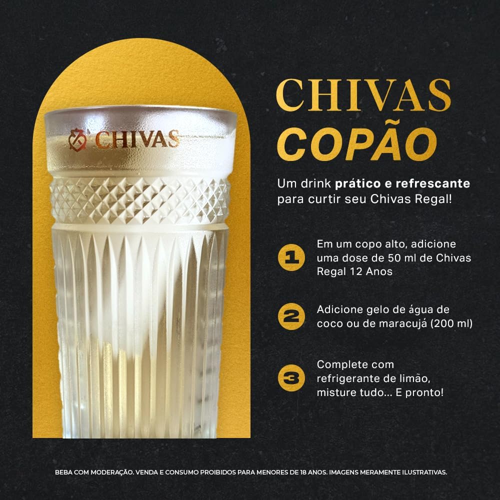 Whisky Chivas Regal 12 anos Blended Escocês - 1 litro - Imagem 5